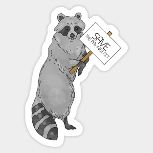 Parks and Rec Raccoon Sticker